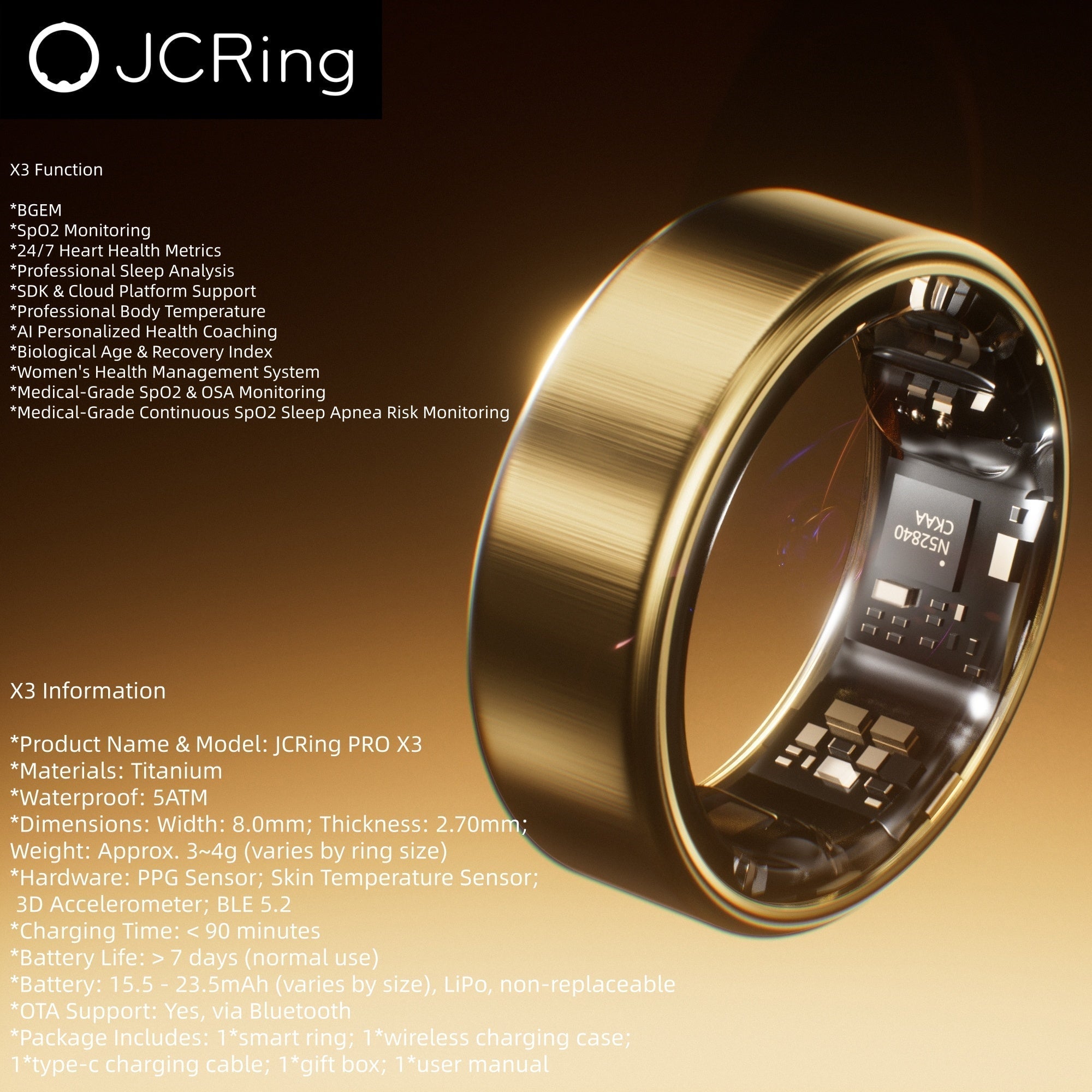JCRing X3:Women's Health Tracking with Smart Ring – JCRing Official Store