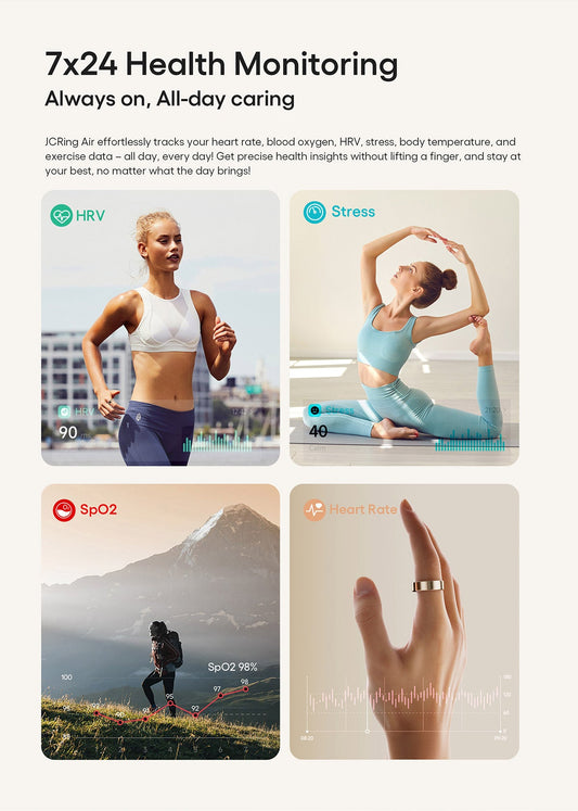 JCRing Air X6: Revolutionizing 24/7 Health Monitoring with AI-Powered Insights